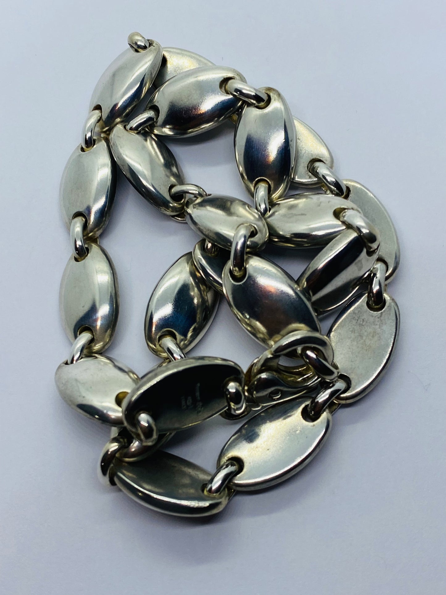 Tiffany & Co. Sterling Silver 925 Pebble  Oval Continuous 18” Necklace 116.6G