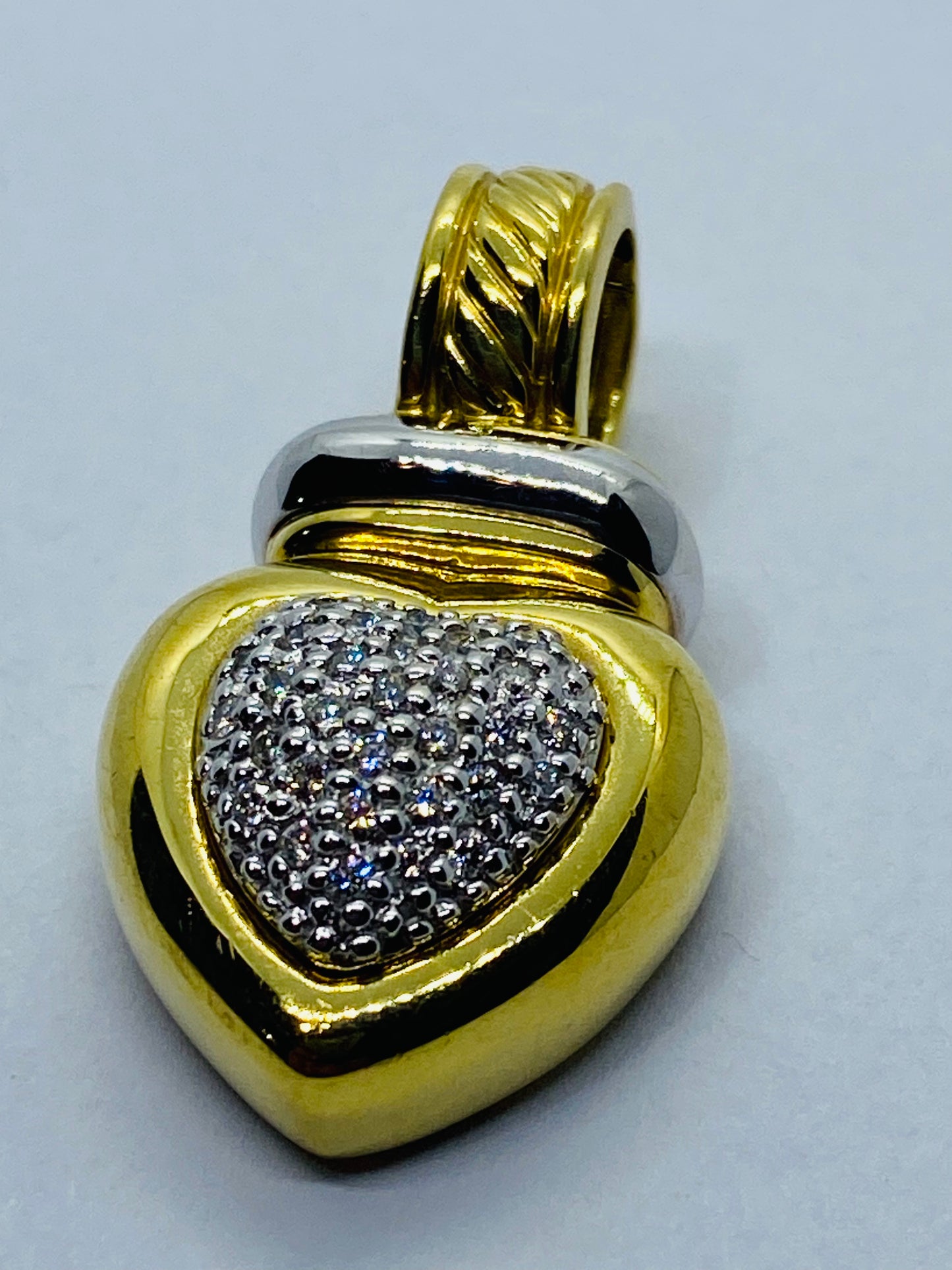 DAVID YURMAN 18K GOLD Diamond HEART ENHANCER .33Ct Pouch