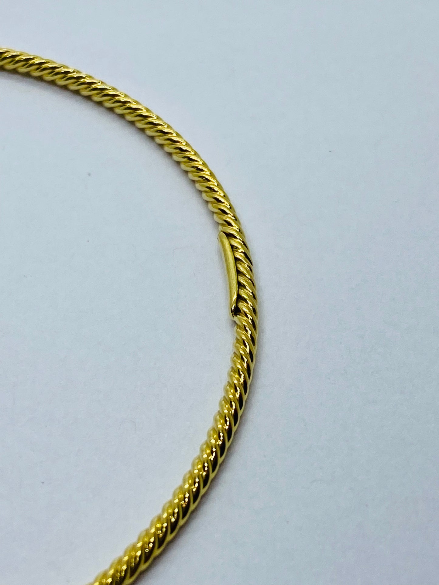 David Yurman 18K Yellow Gold Cable Classics 2mm Bangle Bracelet Free Shipping