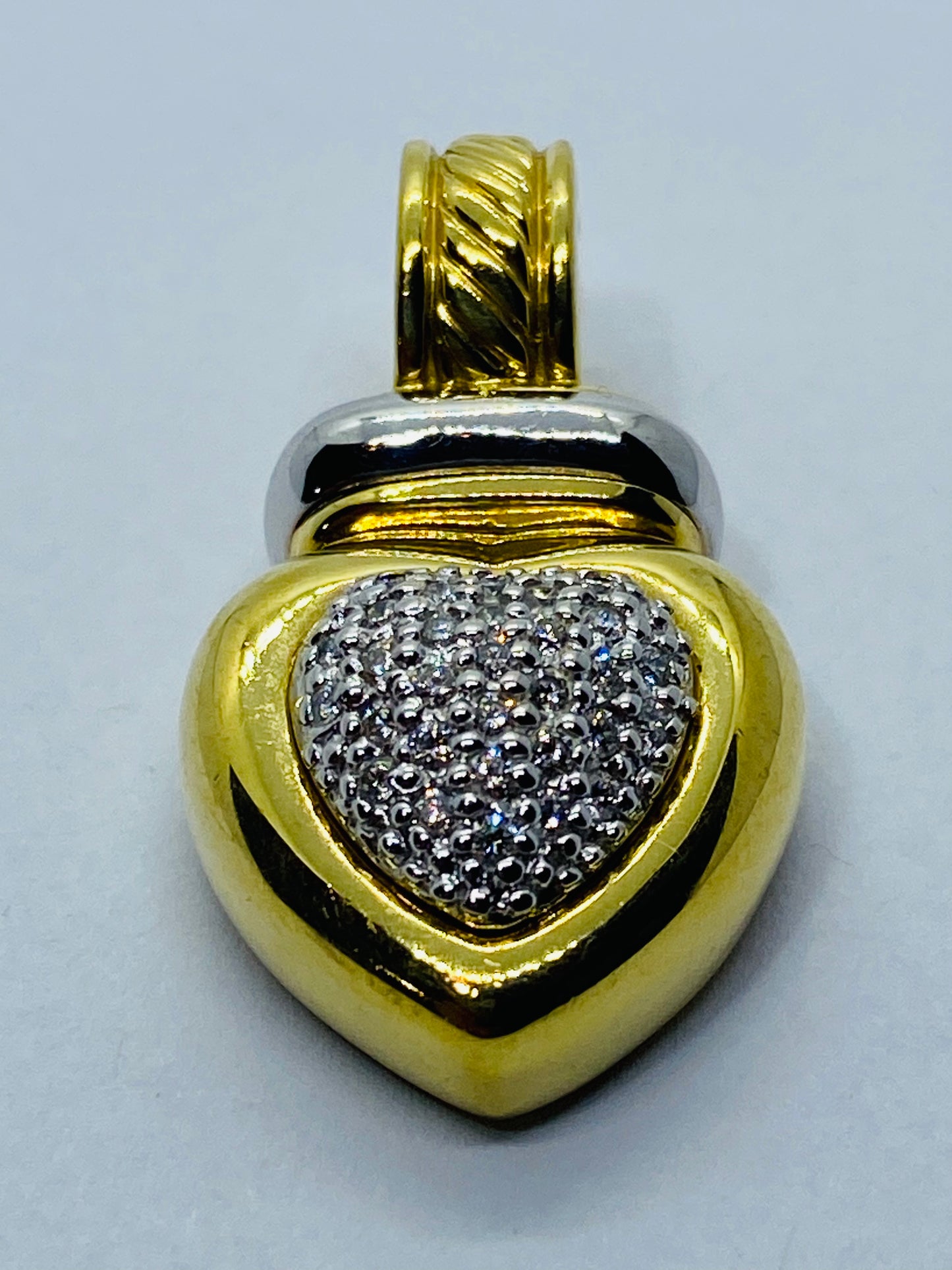 DAVID YURMAN 18K GOLD Diamond HEART ENHANCER .33Ct Pouch