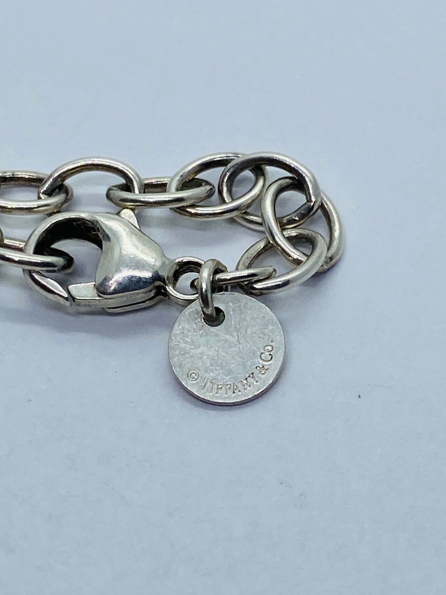 Tiffany & Co. 925 Silver Infinity Oval Link 7.25’ Bracelet
