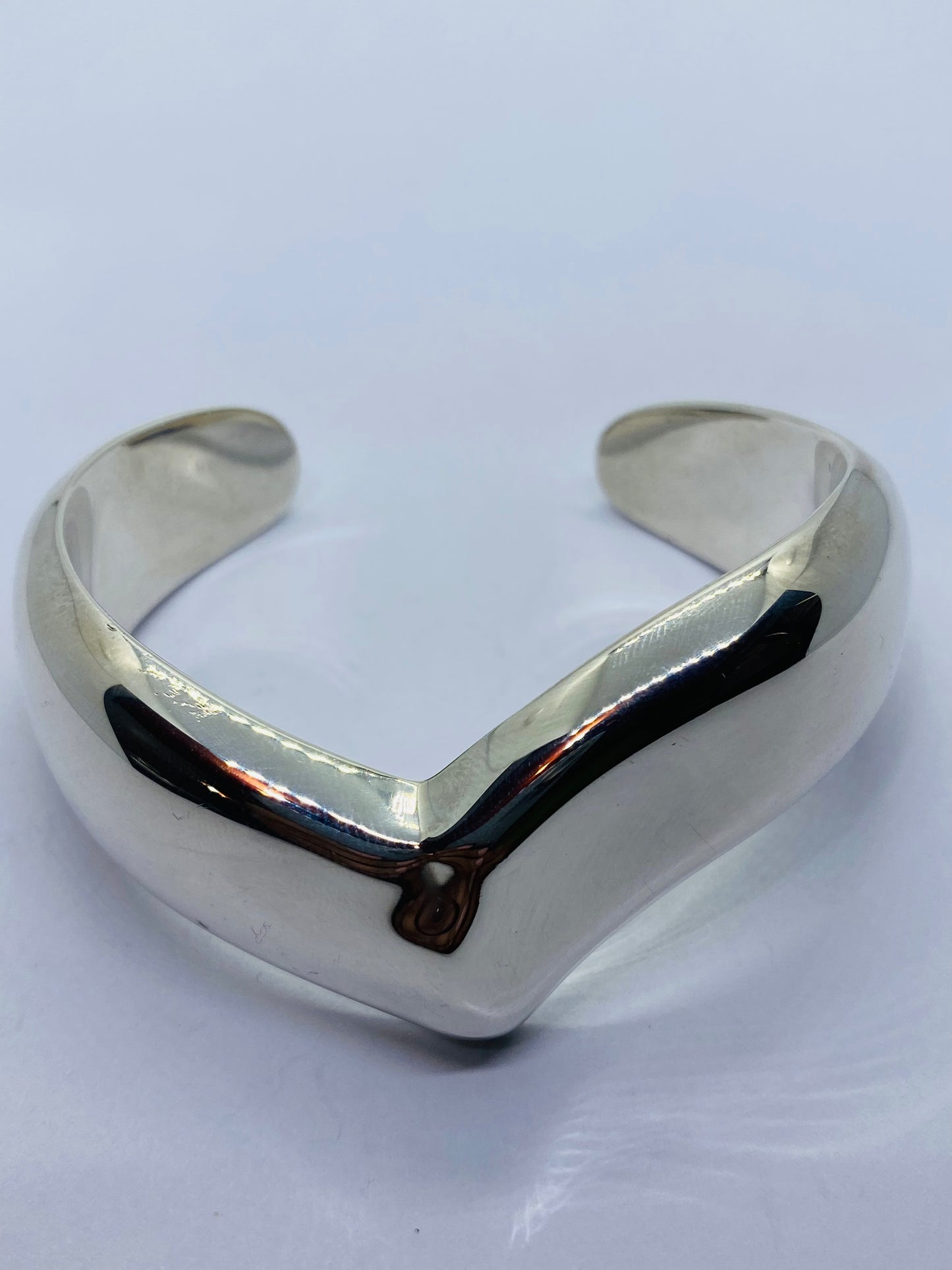 Tiffany & Co. Elsa Peretti Sterling Silver Wing Wave Cuff Bangle Bracelet