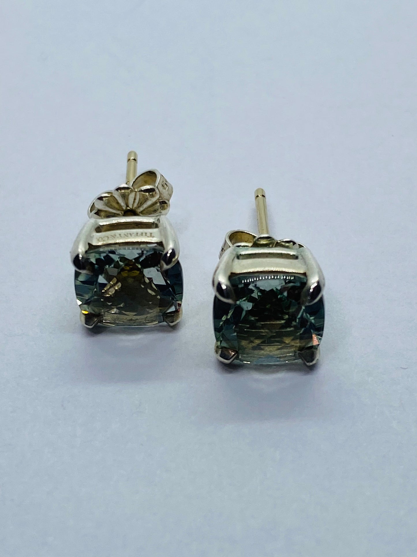 Tiffany & Co. Prasiolite Sparkler Earrings Sterling Silver RARE
