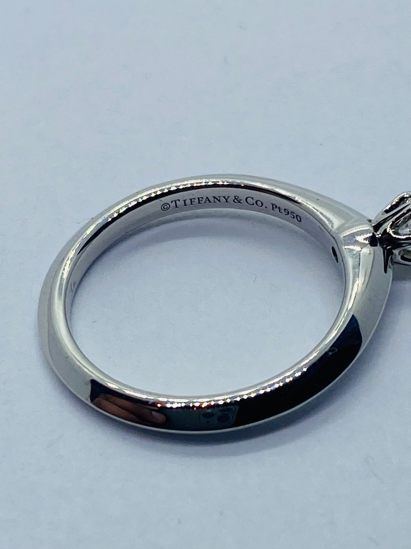 Tiffany & Co. 0.20 CT Diamond Platinum Solitaire Engagement Ring BOX!