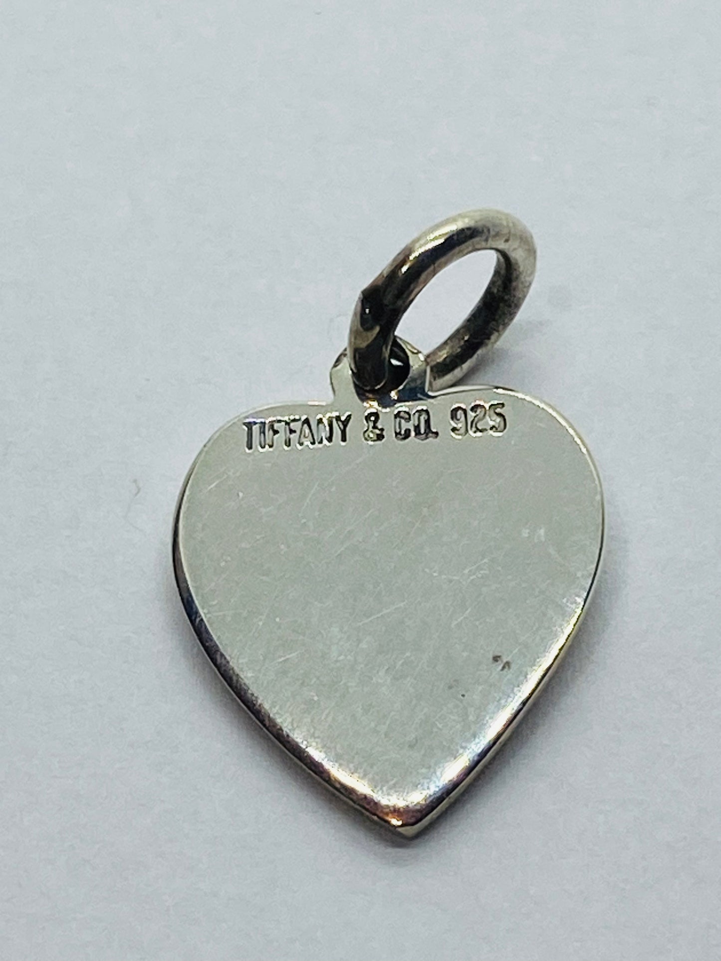 Tiffany & Co. Sterling Silver Blank Heart Tag Charm Pendant