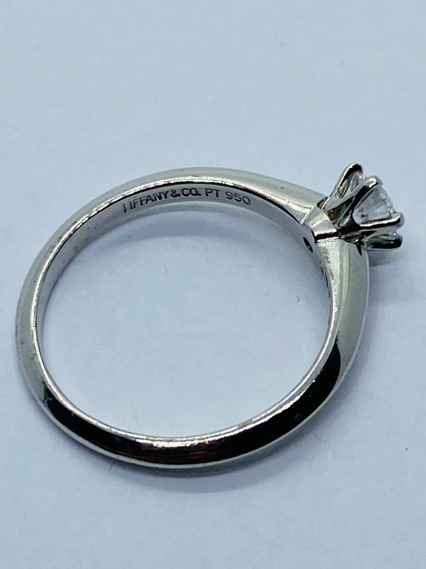 Tiffany & Co. 0.34ct G-H VS2 Diamond Platinum Solitaire Engagement Ring BOX!