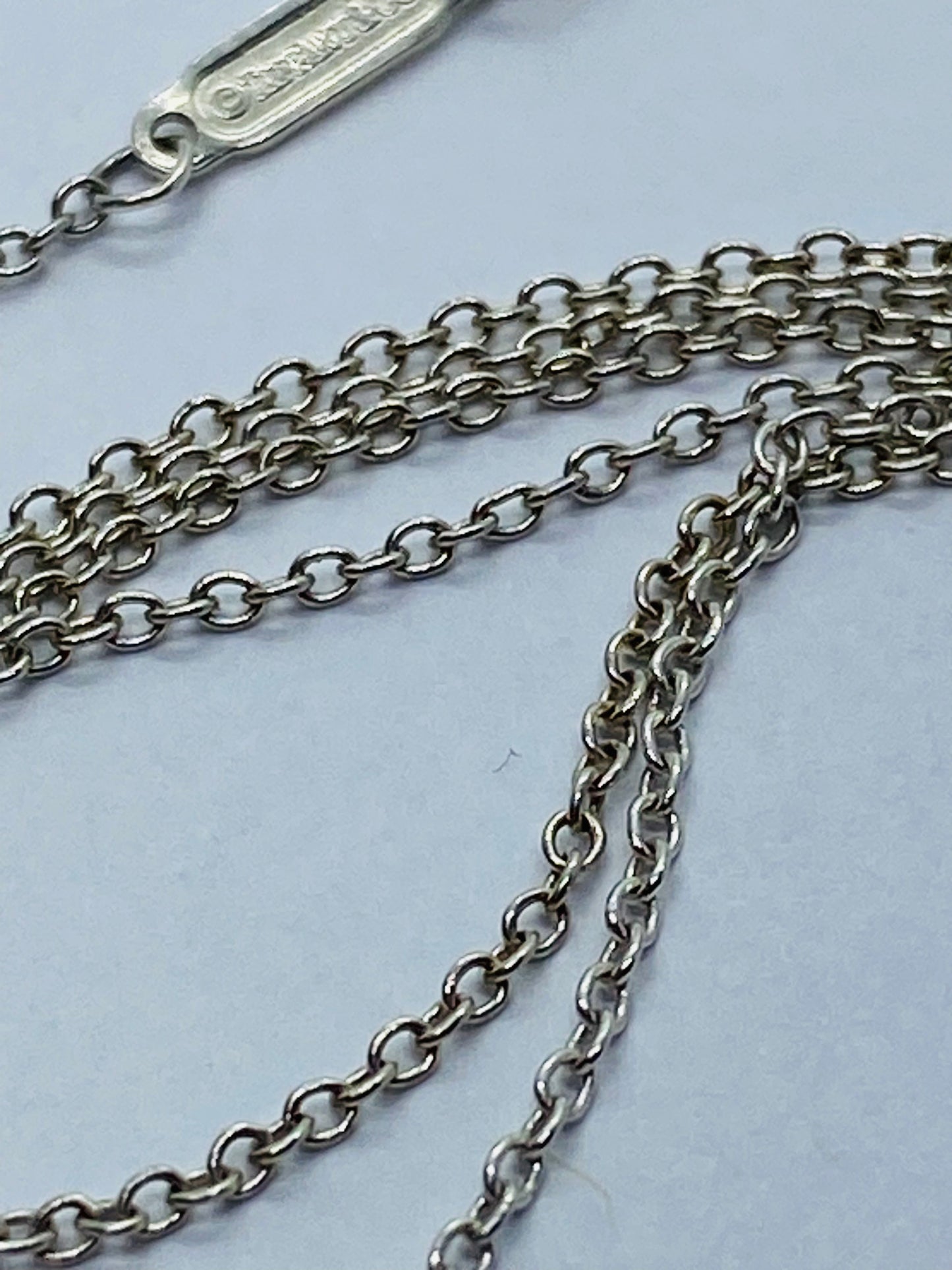 Tiffany & Co. Sterling Silver "I Love You" Notes Heart Pendant Necklace