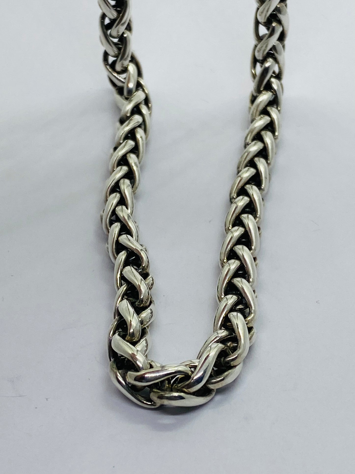 Authentic DAVID YURMAN 18" WHEAT NECKLACE WITH 585 14K Yellow GOLD 6mm