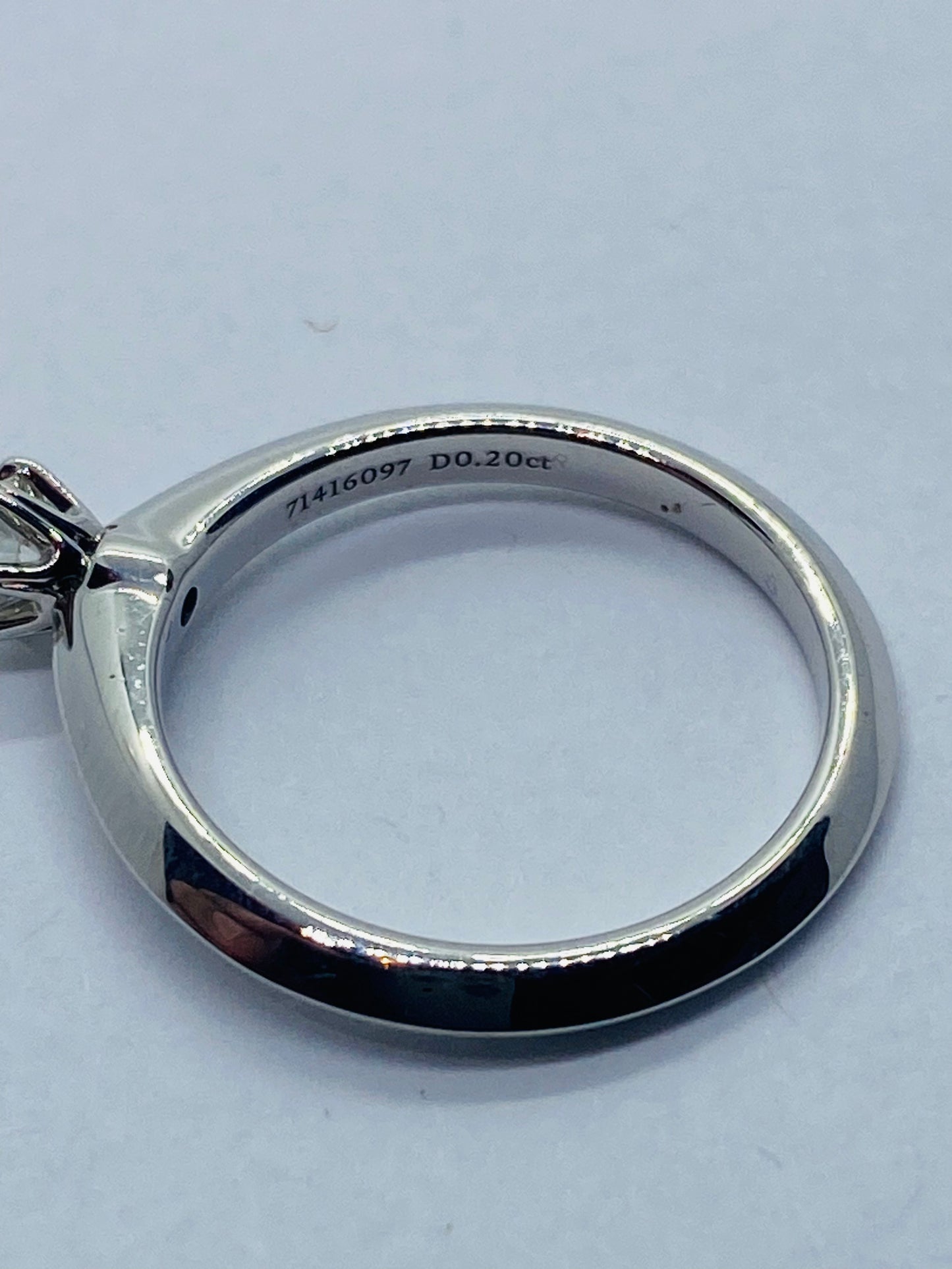 Tiffany & Co. 0.20 CT Diamond Platinum Solitaire Engagement Ring BOX!