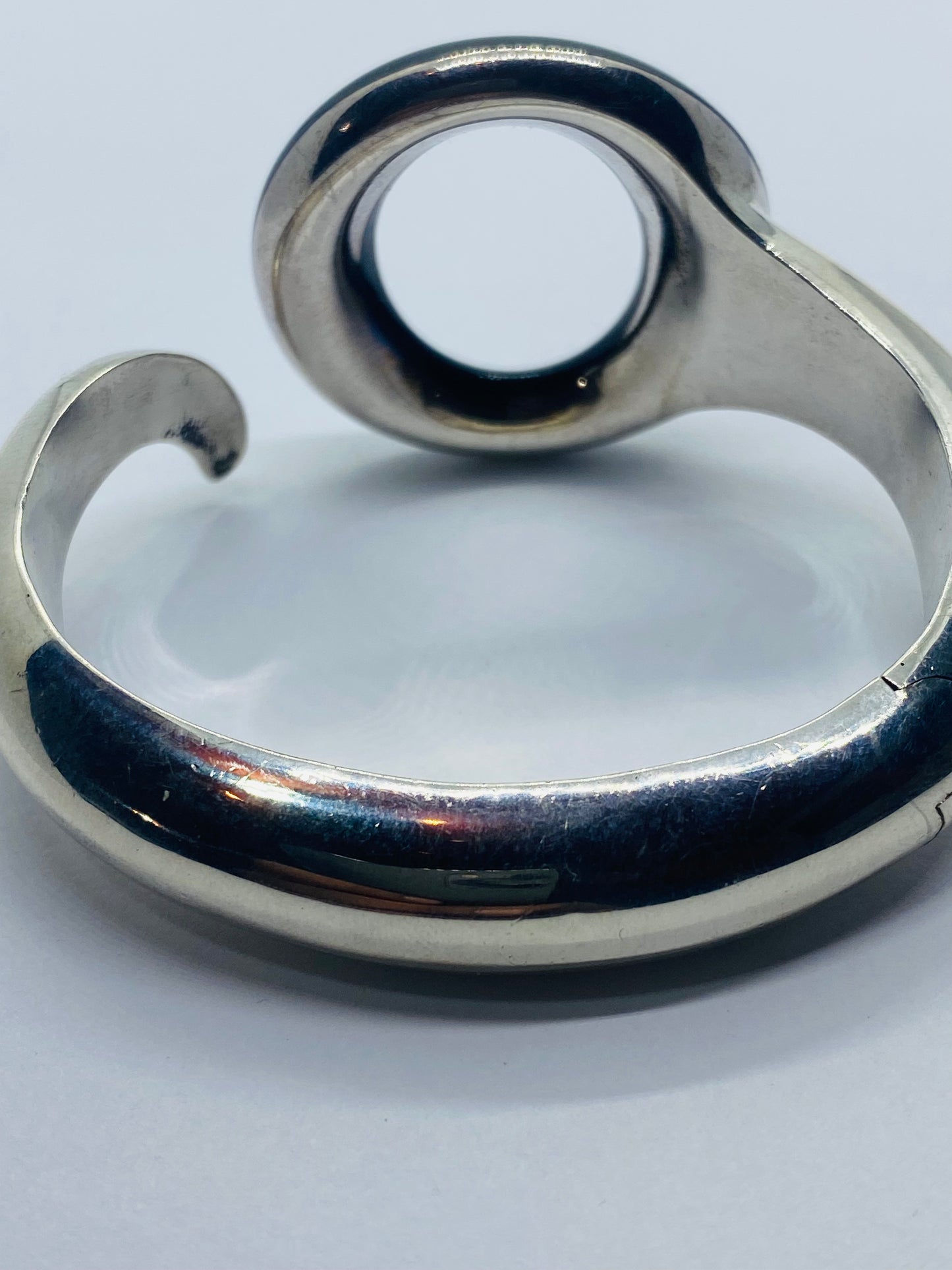 Tiffany & Co Silver Peretti Black Jade Sevillana Bangle Bracelet Small Wrist