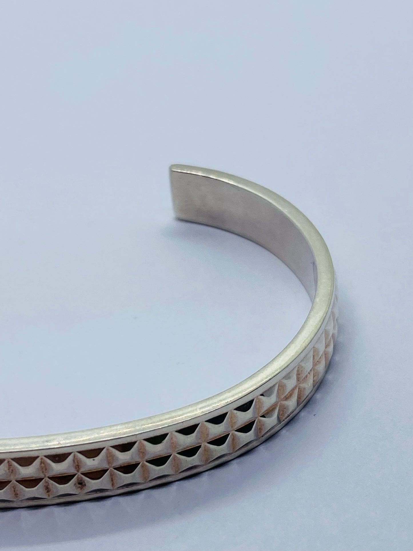 Tiffany & Co Studded Cuff Bracelet 925 Sterling Silver 7.5” 8MM wide