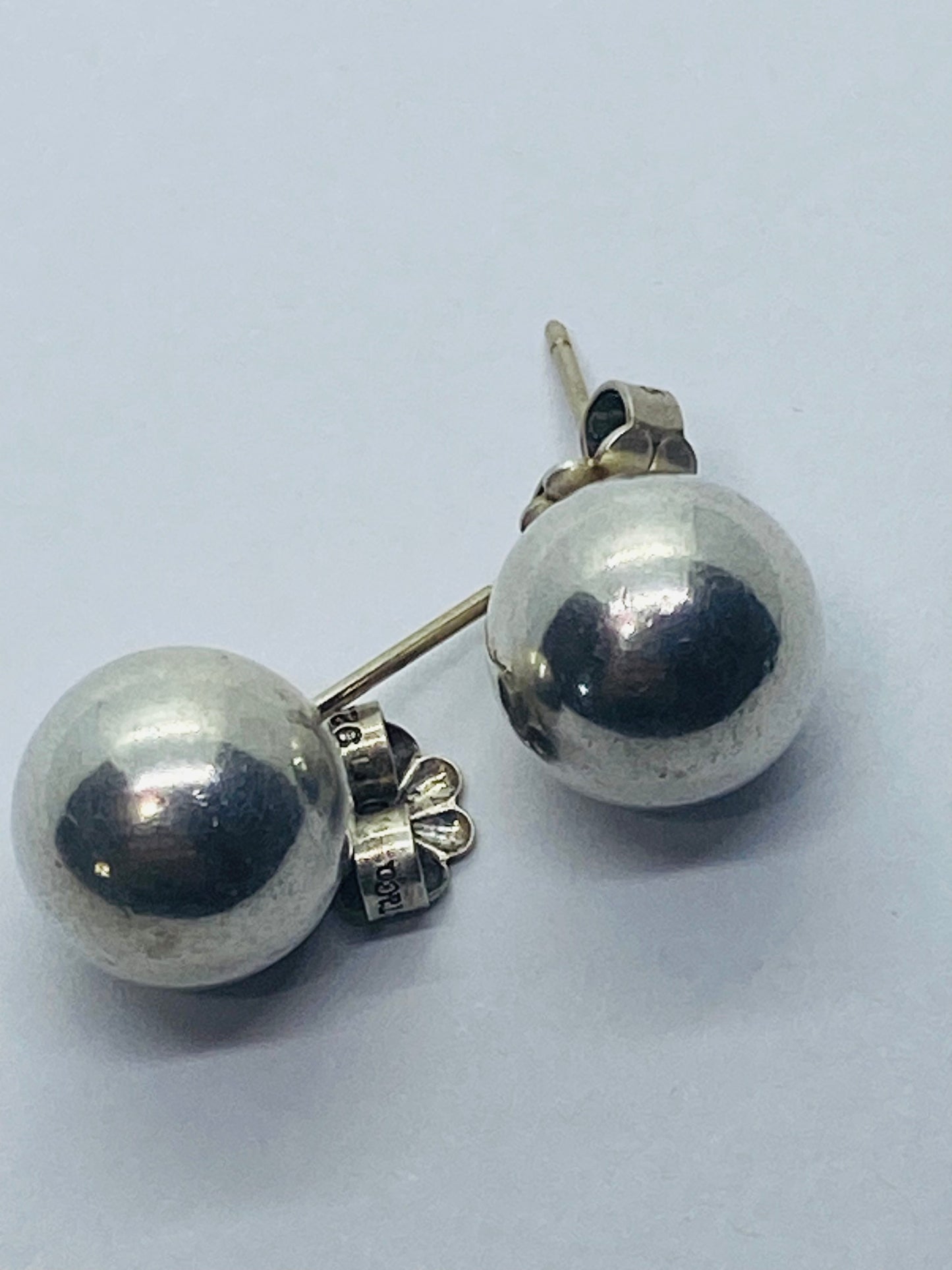 Tiffany & Co. Ball Stud Earrings Bead Hardwear Sterling Silver 10mm