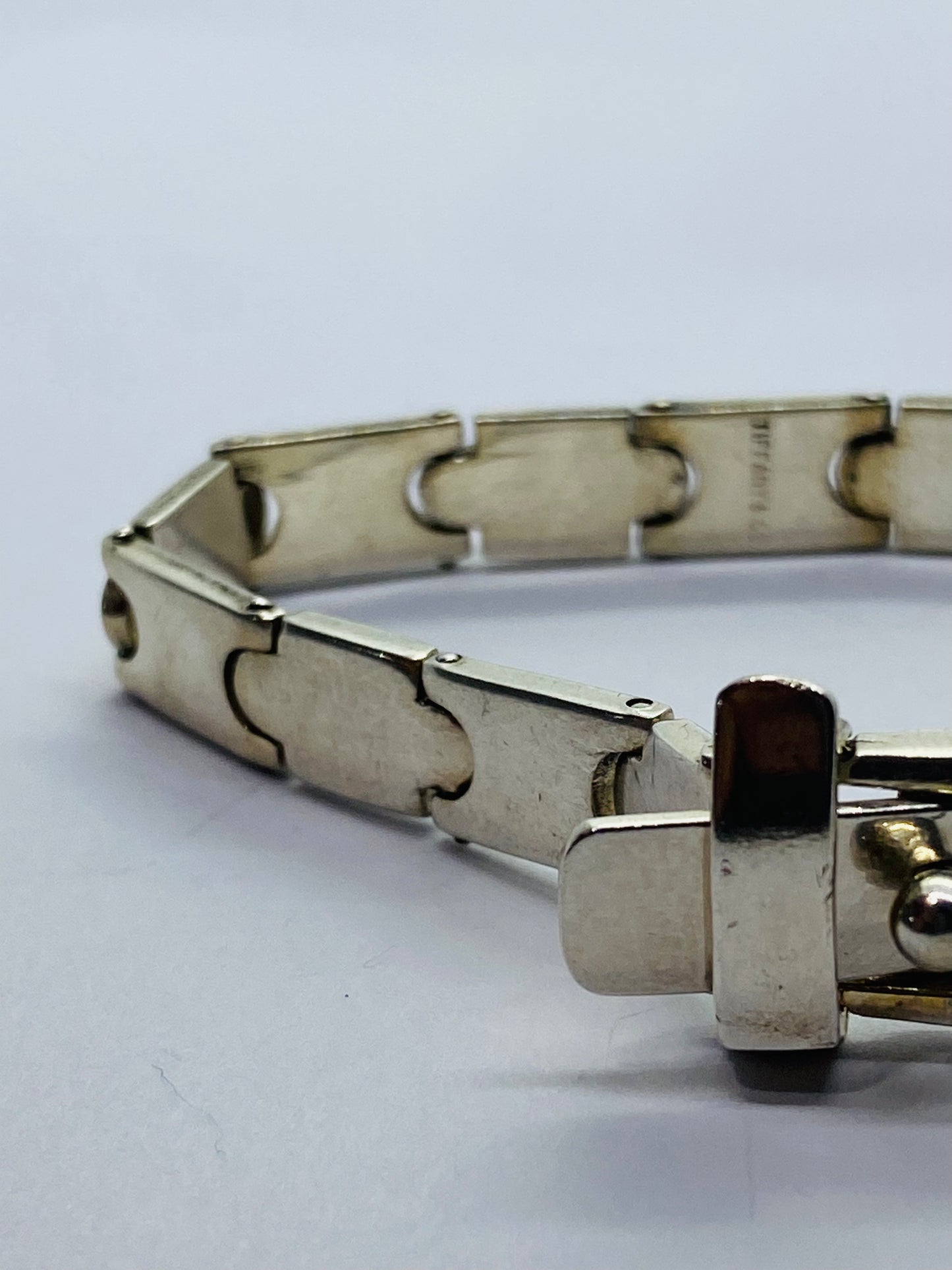 Tiffany & Co Belt Buckle 925 Sterling Silver Bracelet 6” 15mm Wide RARE