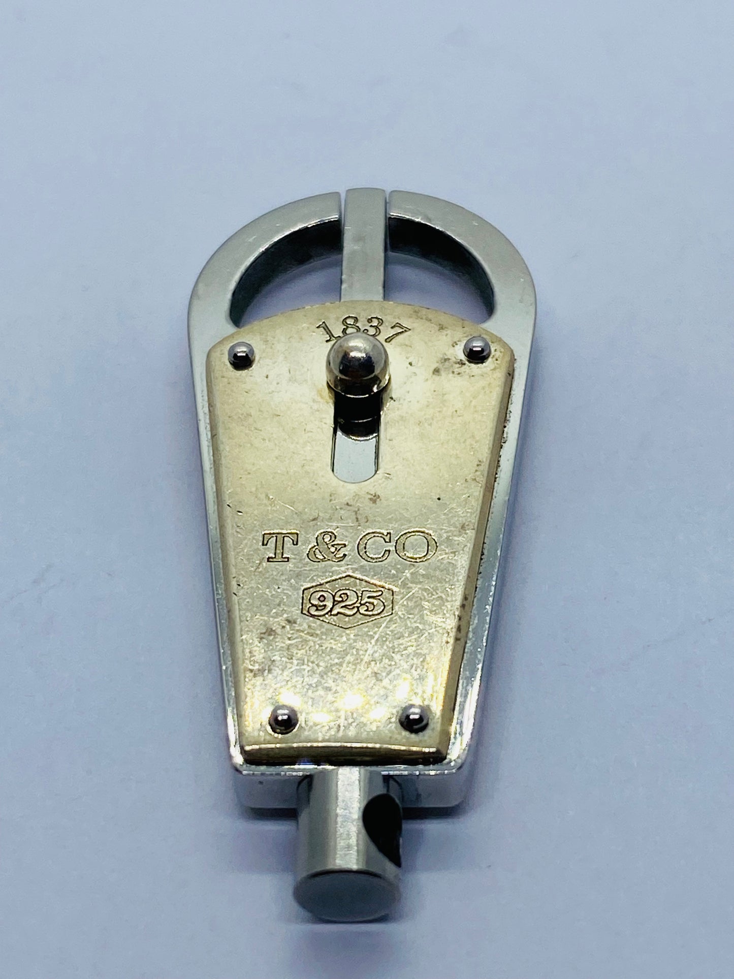 Tiffany & Co Sterling Silver 1837  Valet Key Ring Holder