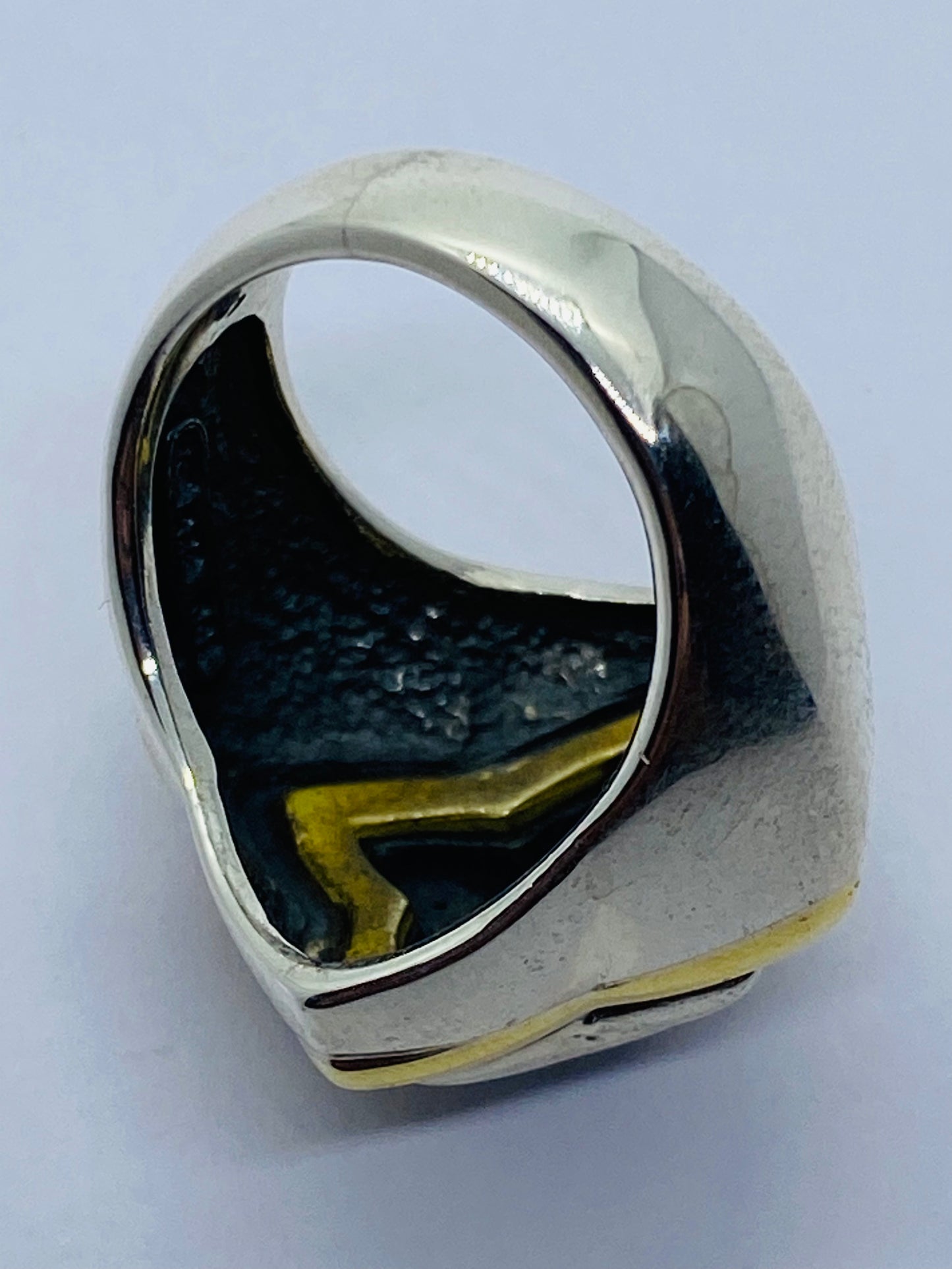 David Yurman Quatrefoil Cable Sterling Silver 925 & 18K 750 Gold Ring Size 5
