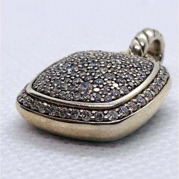 David Yurman Albion Pendant Enhancer With Pave Diamonds, 17mm