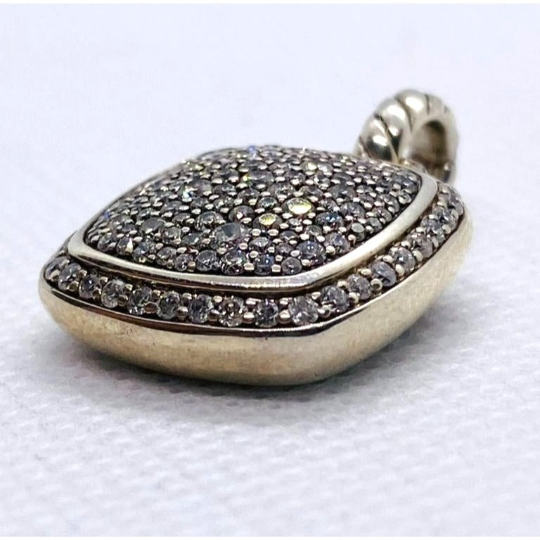 David Yurman Albion Pendant Enhancer With Pave Diamonds, 17mm