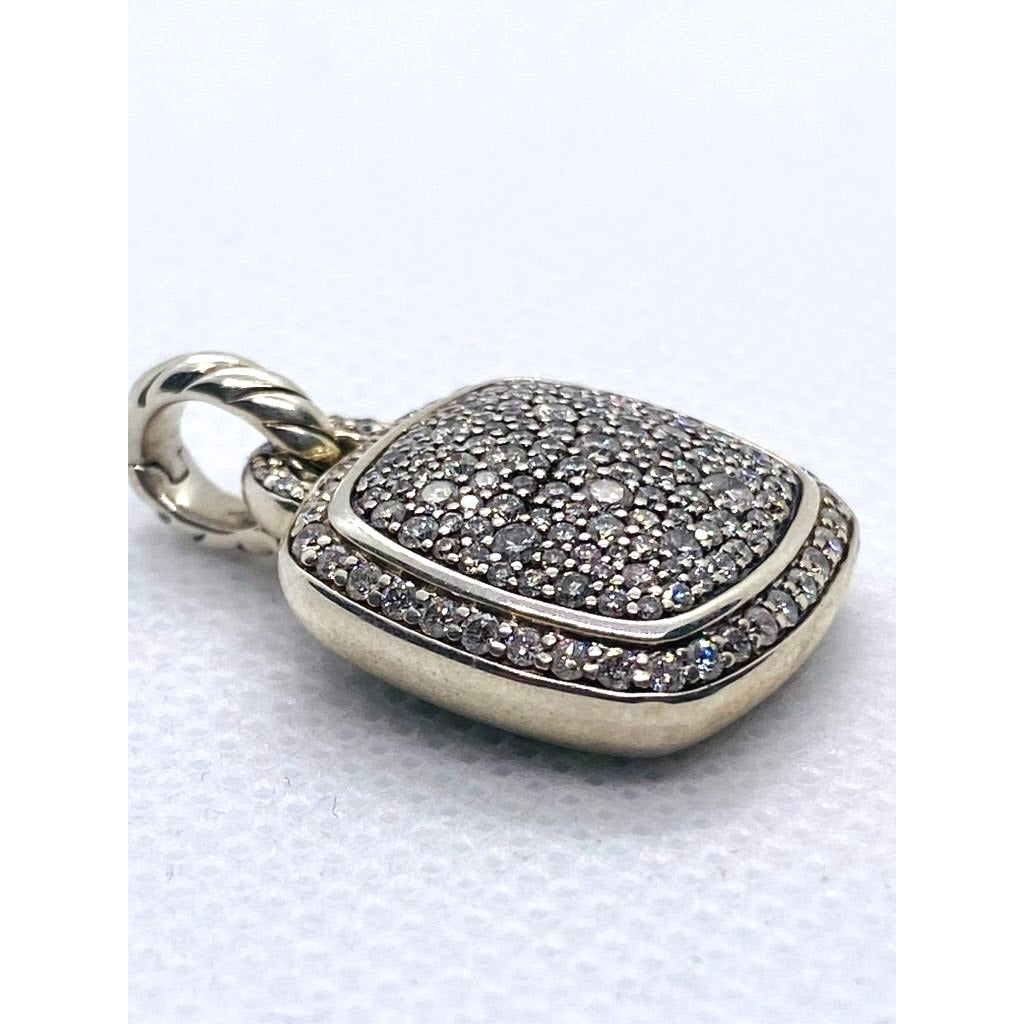 David Yurman Albion Pendant Enhancer With Pave Diamonds, 17mm