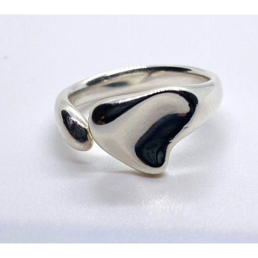 Tiffany & Co Full Heart Elsa Peretti Sterling Silver Ring Size 6