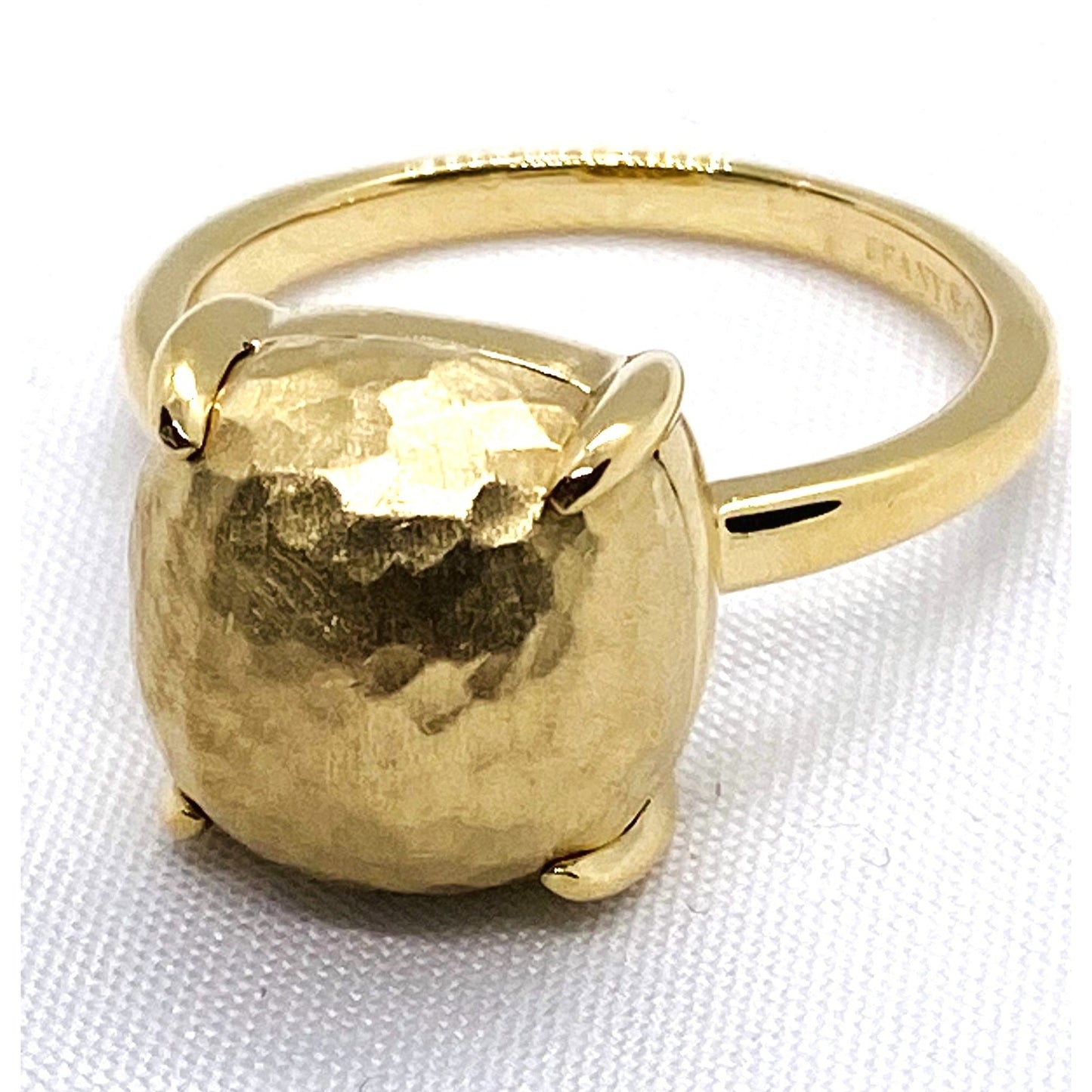 Tiffany & Co 18K 750 Sugar Stacks Hammered Ring Size 8.75