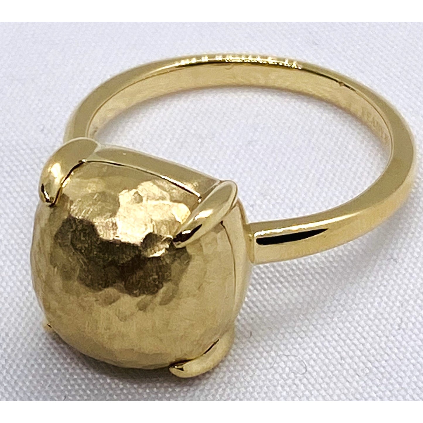 Tiffany & Co 18K 750 Sugar Stacks Hammered Ring Size 8.75