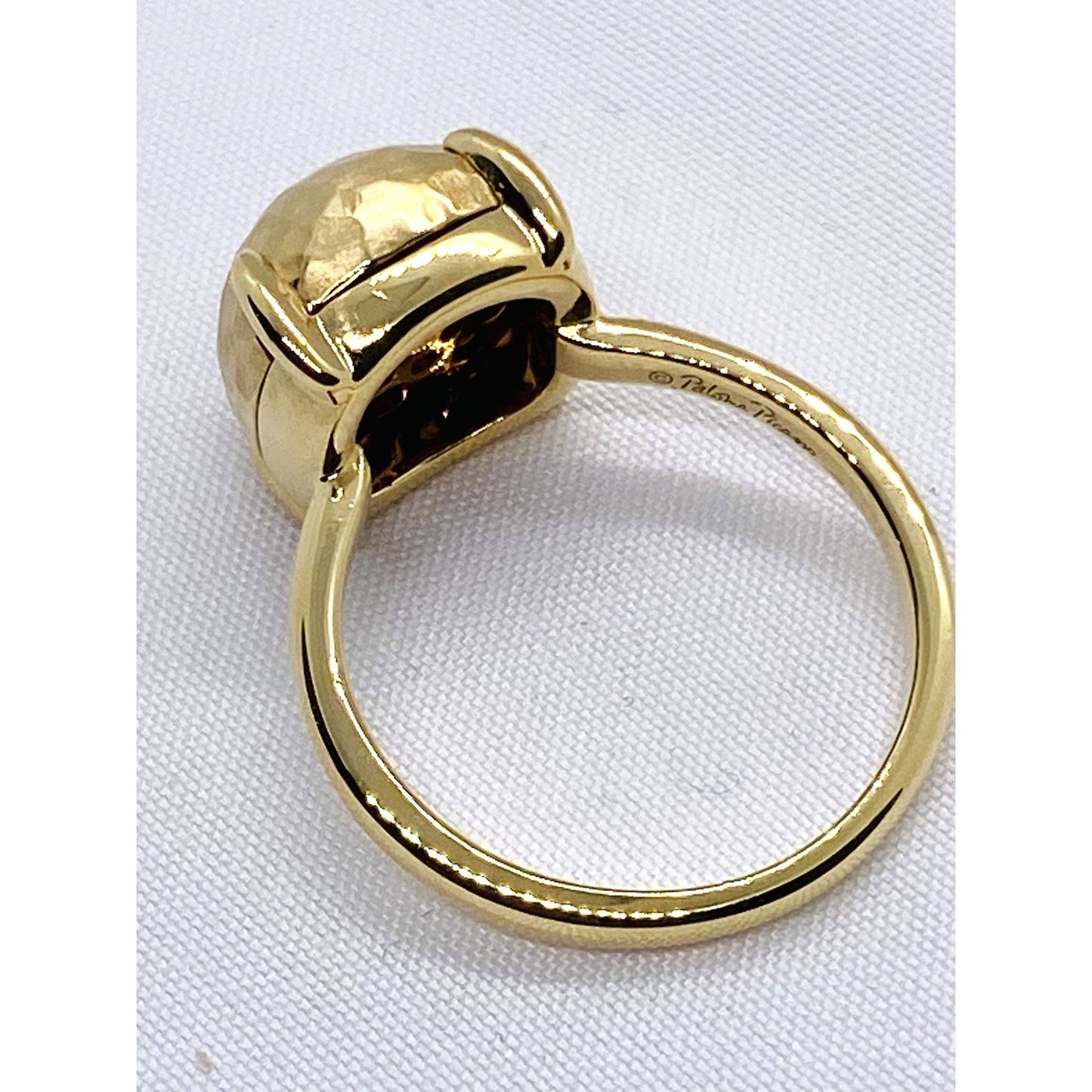 Tiffany & Co 18K 750 Sugar Stacks Hammered Ring Size 8.75