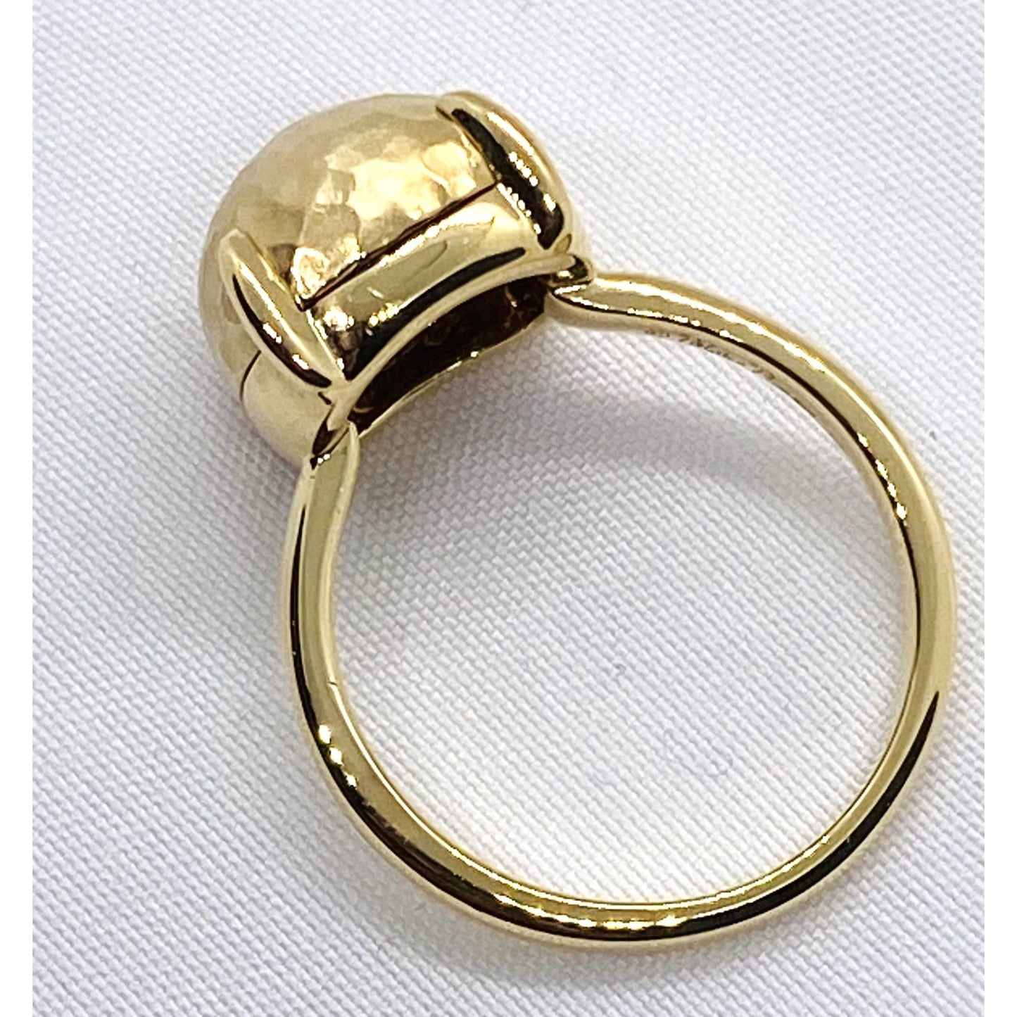 Tiffany & Co 18K 750 Sugar Stacks Hammered Ring Size 8.75