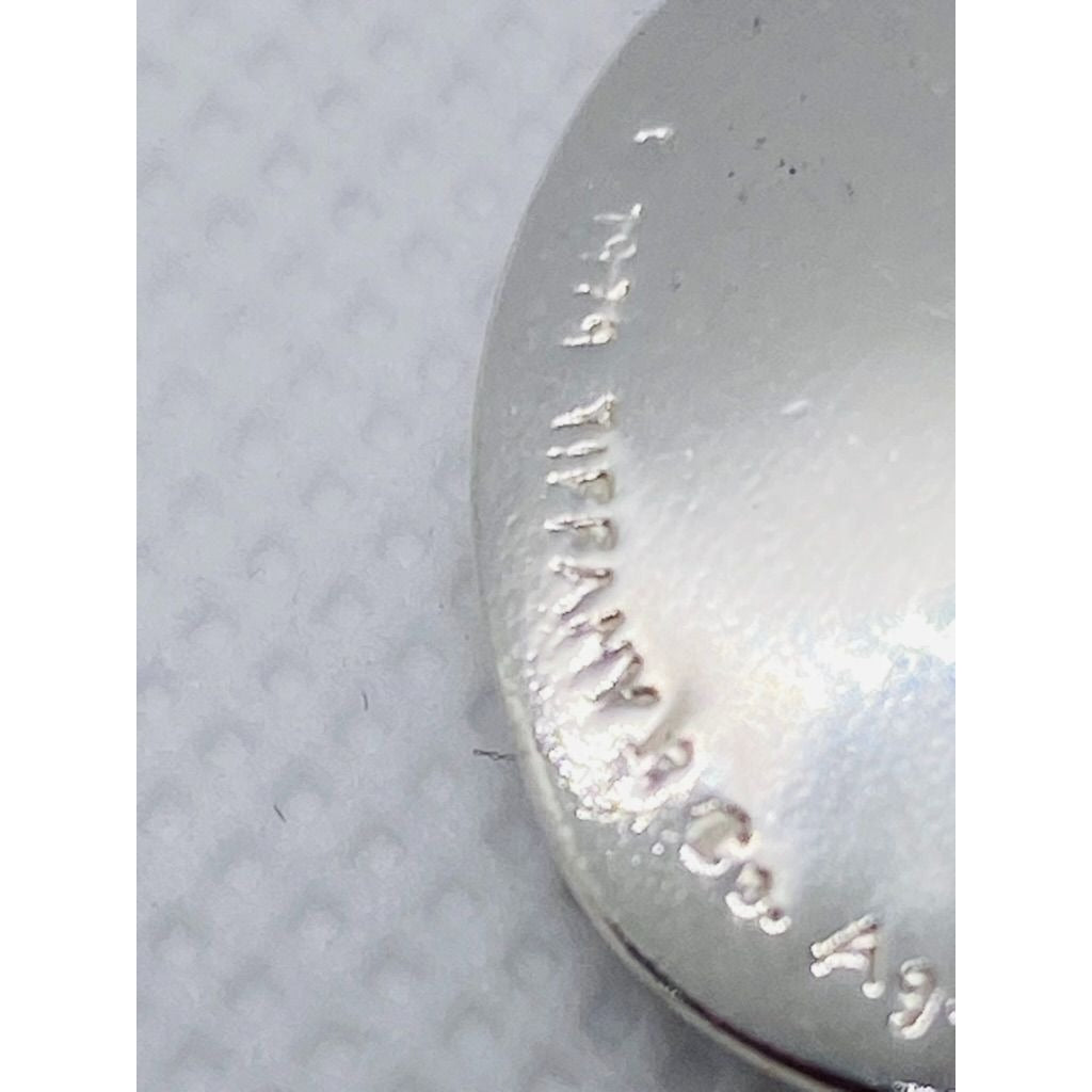 Tiffany & Co Silver Rolo Bracelet with Zodiac Aquarius charm 7.5"