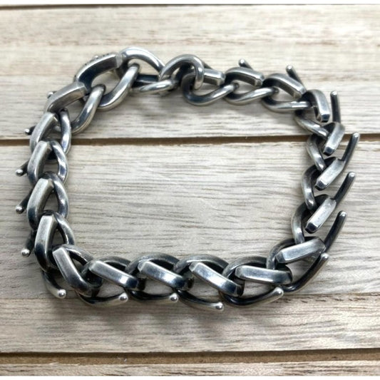 Tiffany & Co Sterling Silver 925 Forge Medium Motif Bracelet  8,25"