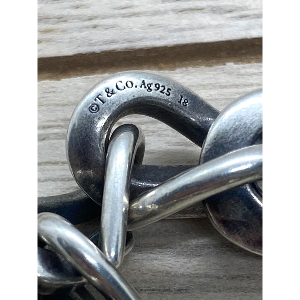Tiffany & Co Sterling Silver 925 Forge Medium Motif Bracelet  8,25"