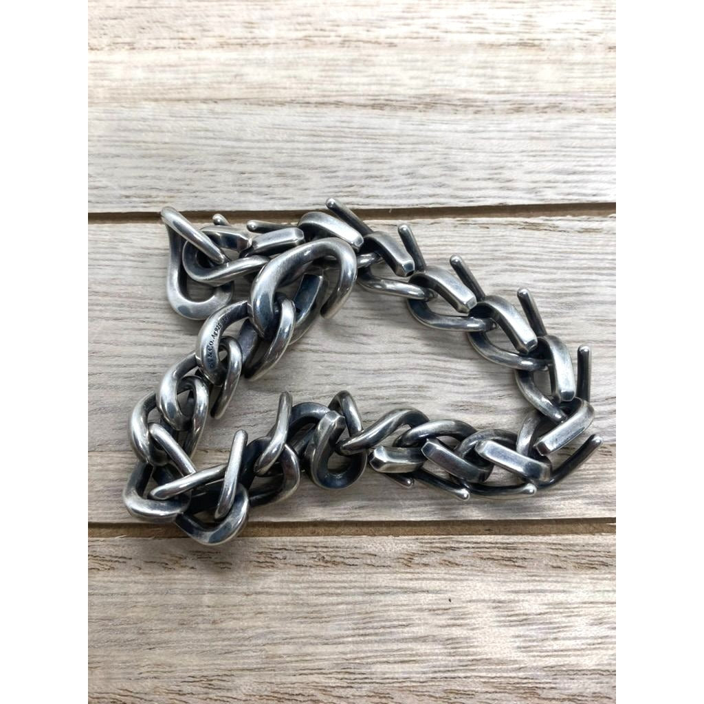 Tiffany & Co Sterling Silver 925 Forge Medium Motif Bracelet  8,25"