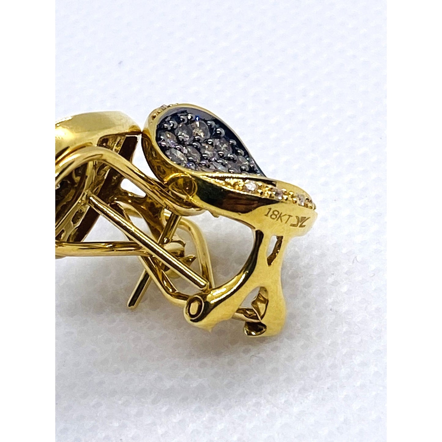 Le Vian Chocolate & Vanilla Diamond Earrings 18K Yellow Gold