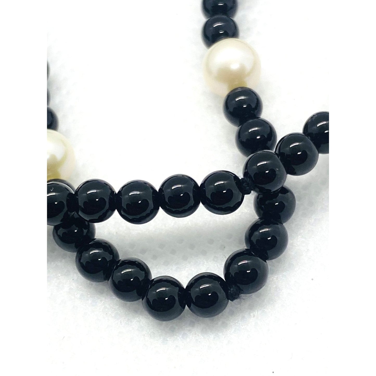 Tiffany & Co Ziegfeld Collection Onyx And Pearls Hassle Necklace