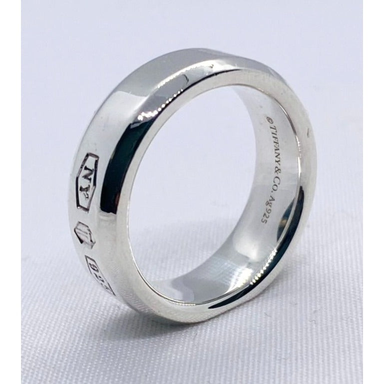 Tiffany & Co Makers Sterling Silver 925 Slice Ring  Size 7.75