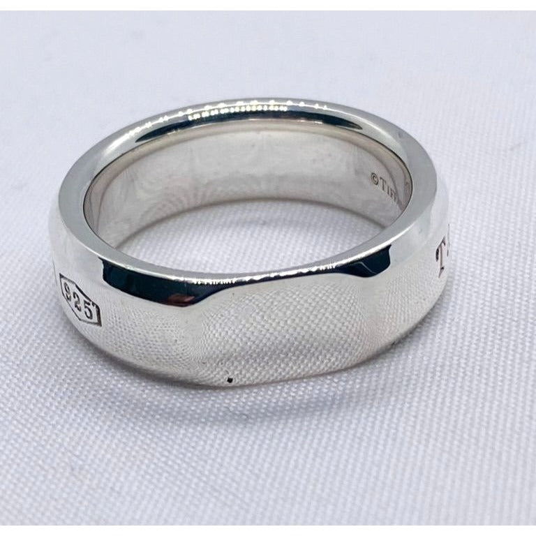 Tiffany & Co Makers Sterling Silver 925 Slice Ring  Size 7.75