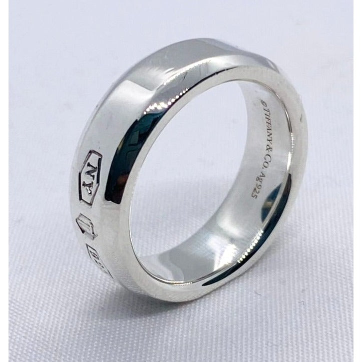 Tiffany & Co Makers Sterling Silver 925 Slice Ring  Size 7.75