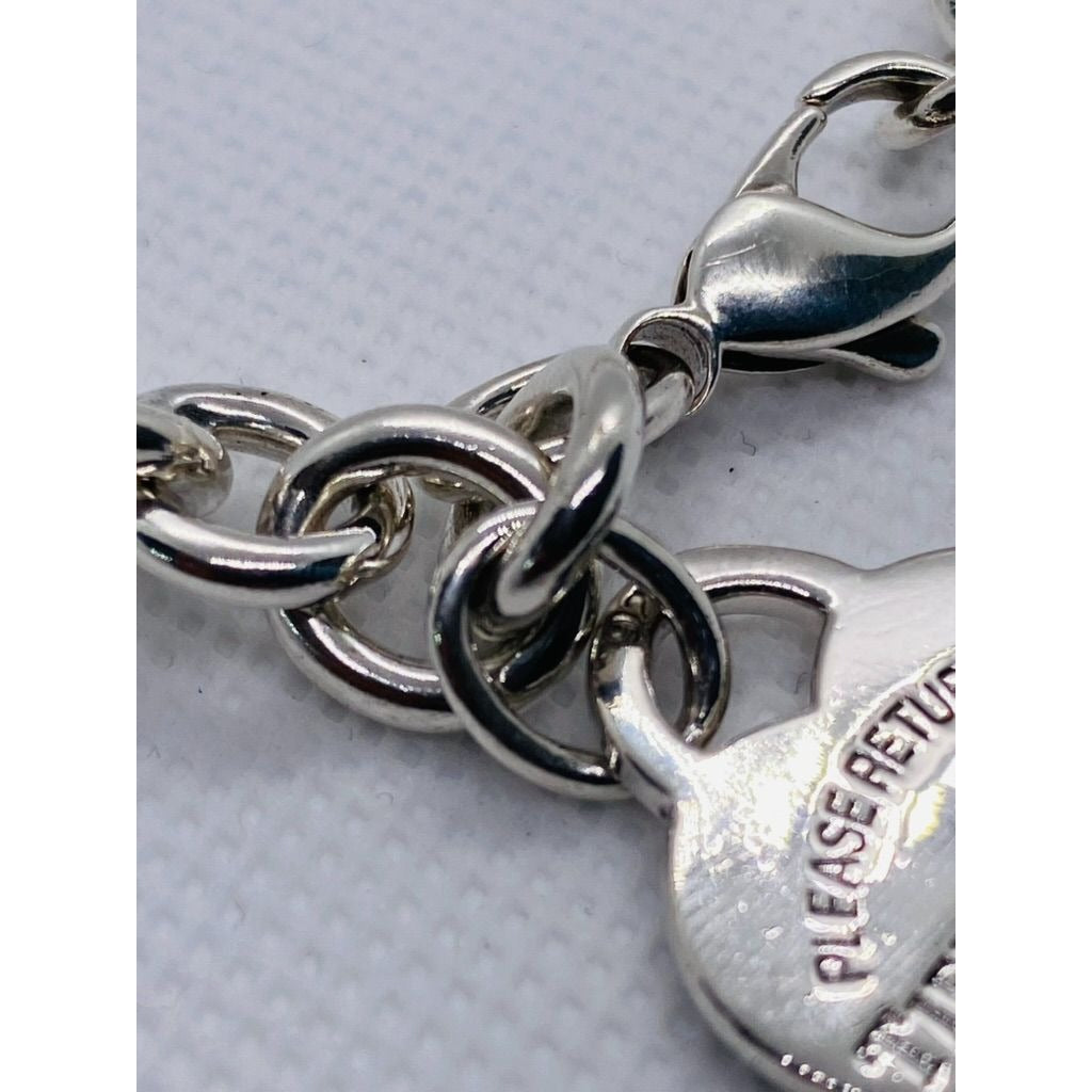 Tiffany & Co Sterling Silver 925 8" Bracelet  Return Heart