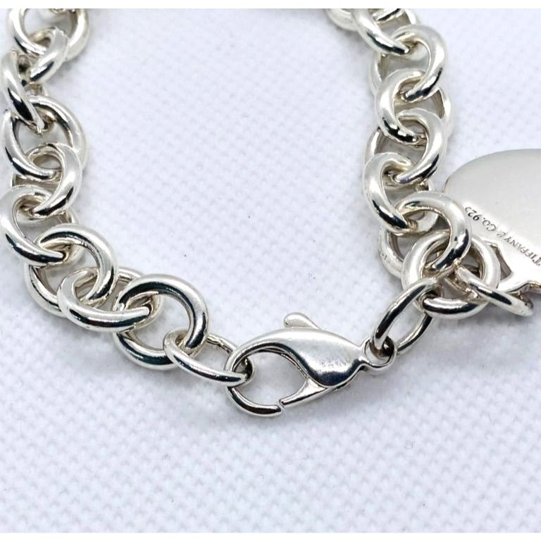 Tiffany & Co Sterling Silver 925 8" Bracelet  Return Heart