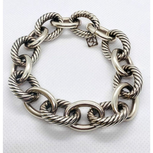 David Yurman Oval Extra Large 17mm Link Bracelet 9 Inches