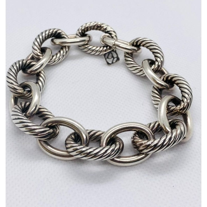 David Yurman Oval Extra Large 17mm Link Bracelet 9 Inches