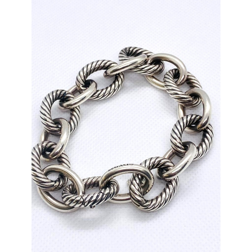 David Yurman Oval Extra Large 17mm Link Bracelet 9 Inches