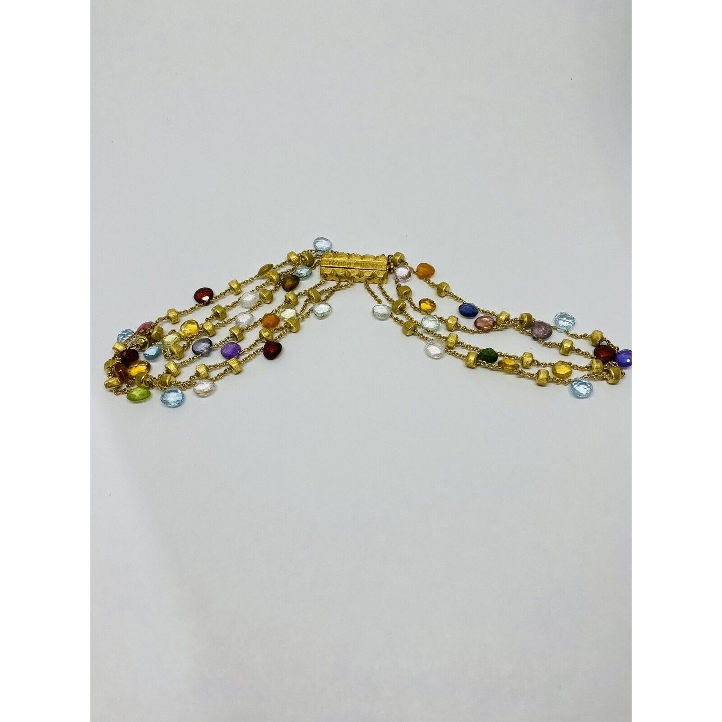 MARCO BICEGO PARADISE MULTISTONE MULTI 5 STRAND BRACELET 18K 750 7”