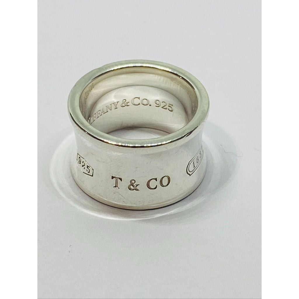 Tiffany & Co. Sterling Silver 1837 Wide Band Ring Size 4.75