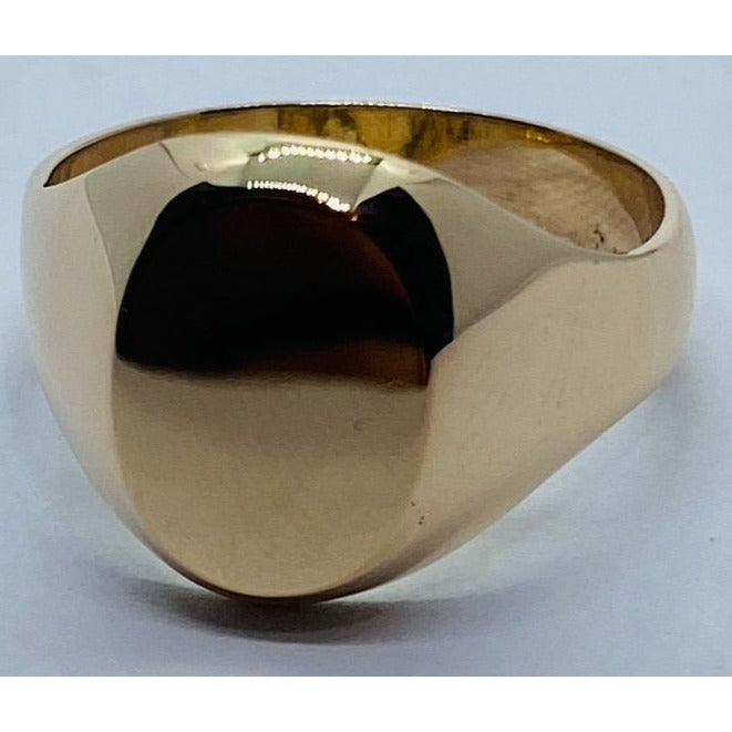 14K Rose Gold Signet Ring Size 10