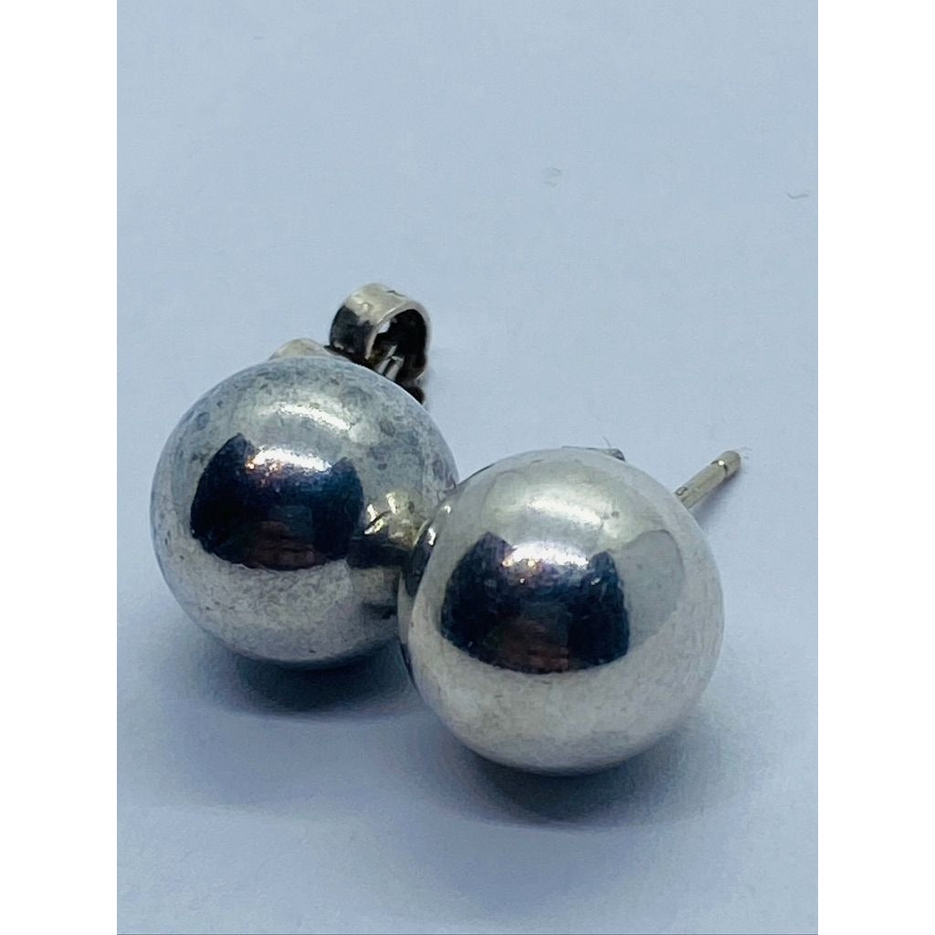 Tiffany & Co. Ball Stud Earrings Bead Hardwear hard wear Sterling Silver 10mm