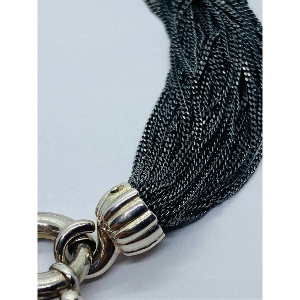 Tiffany & Co Braided Multi Strand 925 Sterling 8" Silver Bracelet