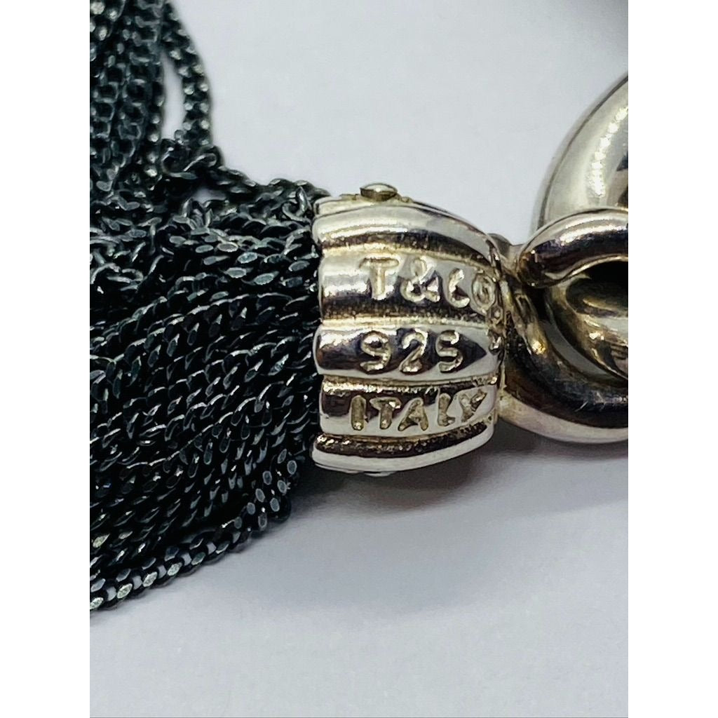 Tiffany & Co Braided Multi Strand 925 Sterling 8" Silver Bracelet