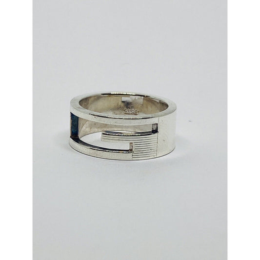 Gucci Cutout G Ring Sterling Silver size 6