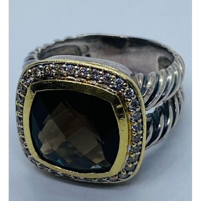 David Yurman Smokey Topaz Sterling 925 18K 750 Albion