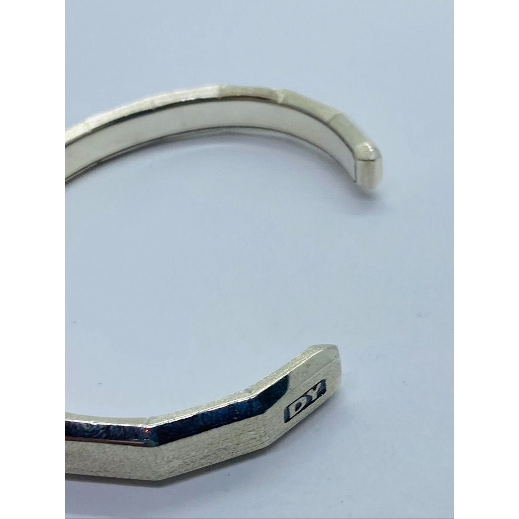 David Yurman Stax Collection Sterling Silver Faceted Cuff Bracelet
